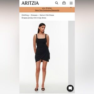 Wilfred/Aritzia Saturn Mini Dress (size L) black